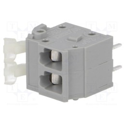 10 pcs : 255-402 - PCB terminal block, straight, 5mm, ways: 2, on PCBs, 0.08÷2.5mm2