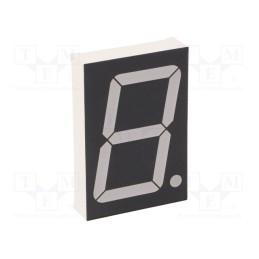 10 pcs : KW1-1808AVB - Display: LED, 7-segment, 45mm, 1.8', No.char: 1, red, 45÷90mcd, anode