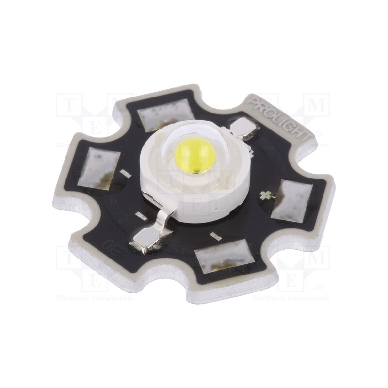 10 pcs : PM2E-3LWS-SD - Power LED, STAR, white cold, 130°, 700mA, Pmax: 3W, 249.6÷324.5lm