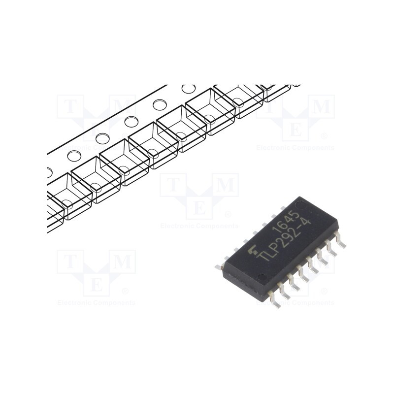 10 pcs : TLP292-4(E(T - Optocoupler, SMD, Ch: 4, OUT: transistor, Uinsul: 3.75kV, Uce: 80V