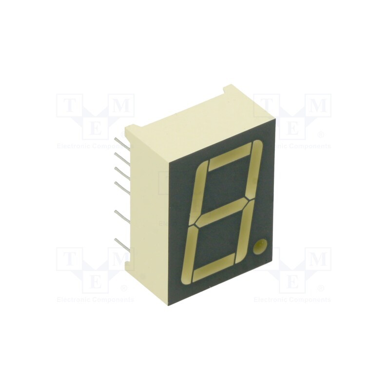 10 pcs : SA08-21SURKWA - Display: LED, 7-segment, 20.32mm, 0.8', No.char: 1, red, 31÷61mcd