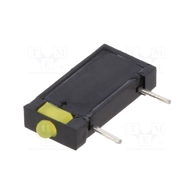 10 pcs : 2009.807 - LED, in housing, yellow, 1.8mm, No.of diodes: 1, 20mA, 70°, 5÷17mcd