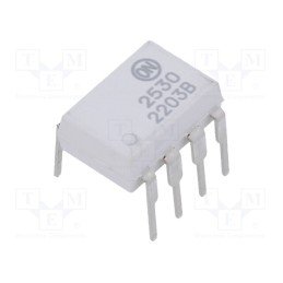 10 pcs : HCPL2530M - Optocoupler, THT, Ch: 2, OUT: transistor, Uinsul: 5kV, 1Mbps, DIP8
