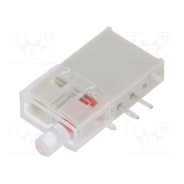 10 pcs : 1301.2043000000001 - LED, in housing, red, 2.9mm, No.of diodes: 1, 20mA, Lens: red, 50°