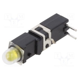 10 pcs : 1405.7032999999999 - LED, in housing, yellow, 3.9mm, No.of diodes: 1, 2mA, 60°, 1.2÷4mcd