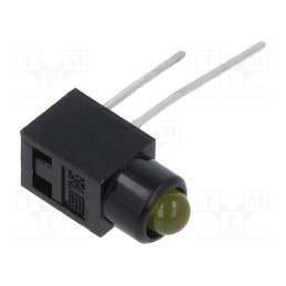 10 pcs : 35.136200000000002 - LED, in housing, yellow, 3mm, No.of diodes: 1, 30mA, Lens: yellow