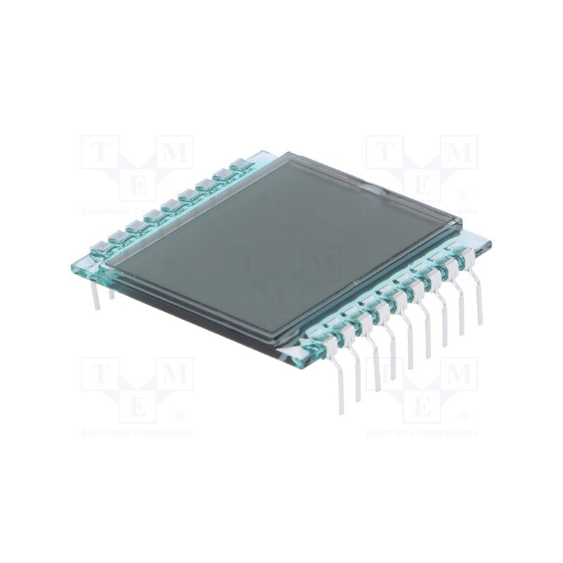 10 pcs : DE 112-RS-20/6,35 - Display: LCD, 7-segment, STN Positive, No.of dig: 2, 28x30.5x1.1mm