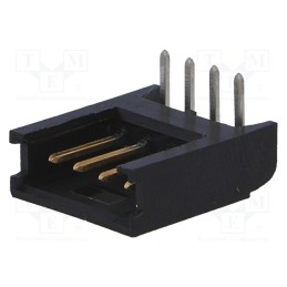 10 pcs : 280378-2 - Socket, wire-board, male, AMPMODU MOD II, 2.54mm, PIN: 4, THT