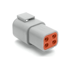 2 pcs - Amphenol Industrial, ATP Automotive Connector Socket 4 Way, Crimp Termination