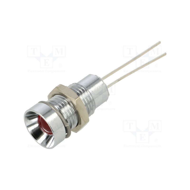 10 pcs : 19070003 - Indicator: LED, blinking, red, 3.5÷13VDC, Ø8mm