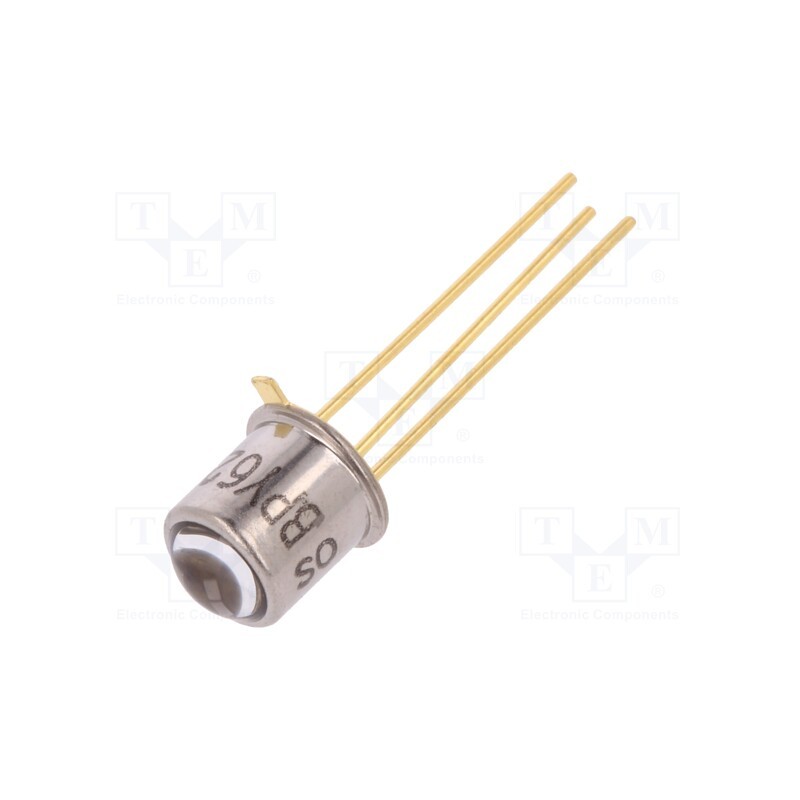 10 pcs : BPY 62 - Phototransistor, TO18, 4.8mm, λp max: 830nm, 35V, 8°, λd: 400÷1100nm