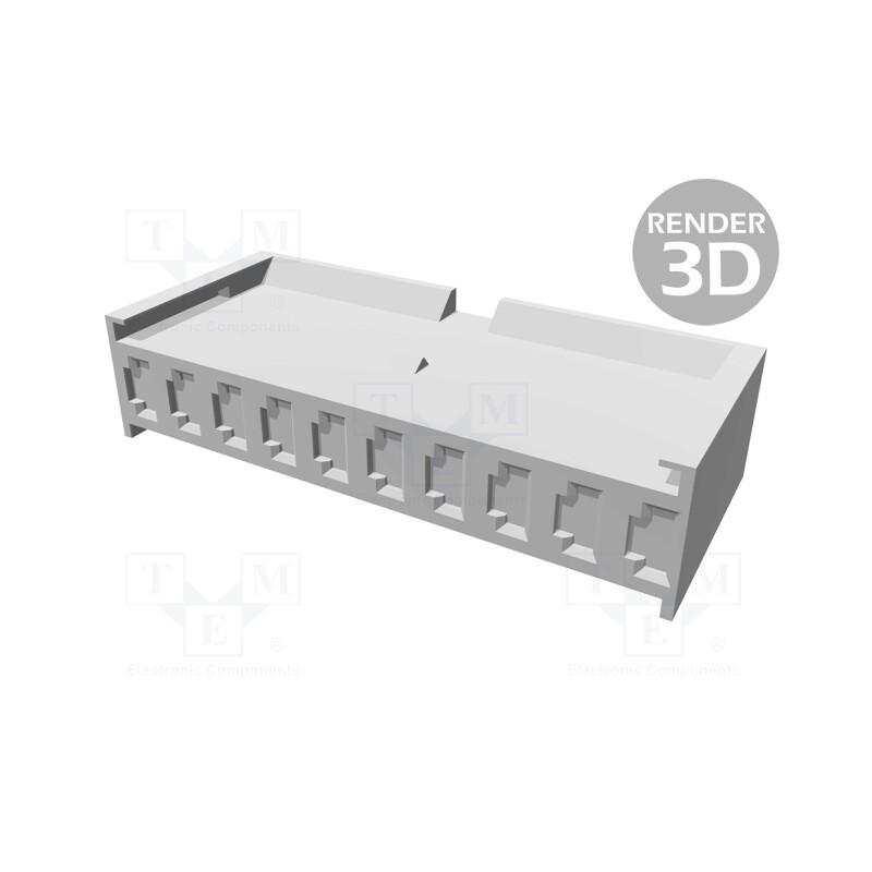 10 pcs : 280594 - Plug, wire-board, female, AMPMODU MOD I, 3.96mm, PIN: 10, for cable