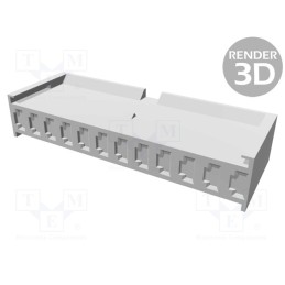 10 pcs : 280595 - Plug, wire-board, female, AMPMODU MOD I, 3.96mm, PIN: 12, for cable