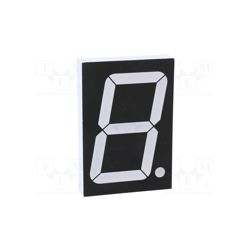 10 pcs : LSD230AUE-101A-01 - Display: LED, 7-segment, 58.42mm, 2.3', No.char: 1, red, 28mcd