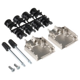 25 pcs - TE Connectivity ADK Series Zinc D Sub Backshell, 9 Way, Strain Relief