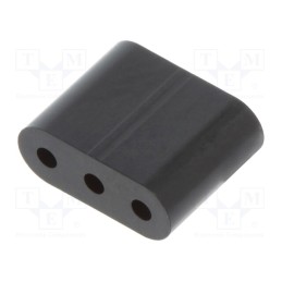50 pcs : 8GE04V80357 - Spacer sleeve, LED, ØLED: 3mm, L: 6.4mm, black, UL94V-0, Mat: PVC