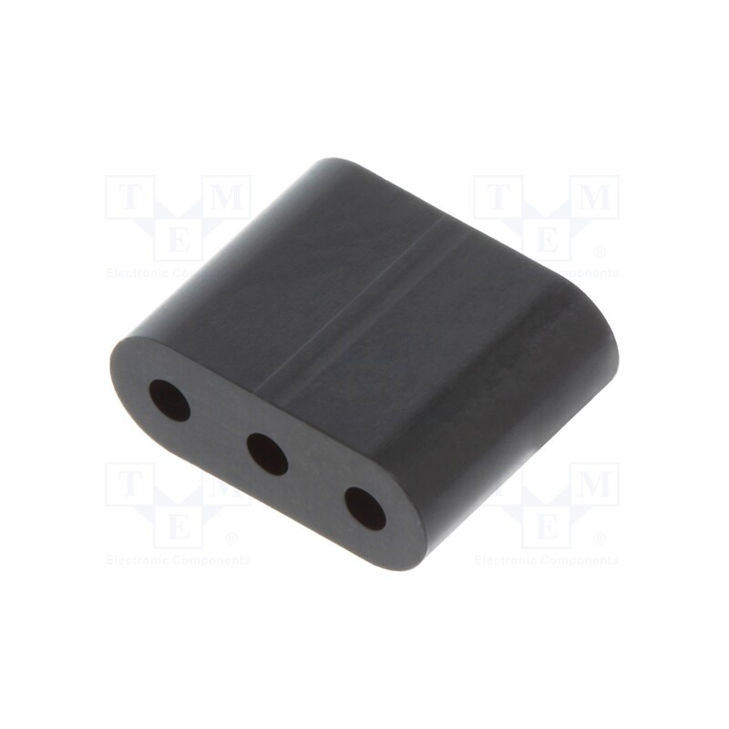 50 pcs : 8GE04V80357 - Spacer sleeve, LED, ØLED: 3mm, L: 6.4mm, black, UL94V-0, Mat: PVC