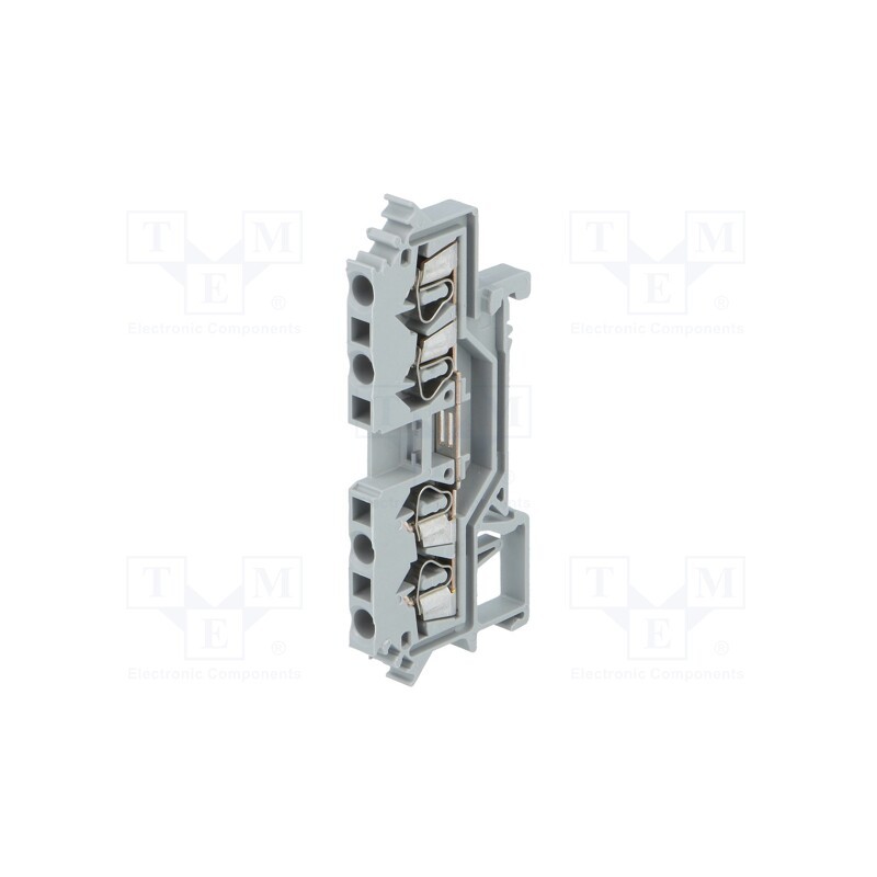 10 pcs : 280-621 - Splice terminal: rail, 2.5mm2, ways: 1, terminals: 4, grey, TS35