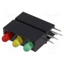 10 pcs : 1881.8720000000001 - LED, in housing, red/green/yellow, 2.8mm, No.of diodes: 3, 20mA