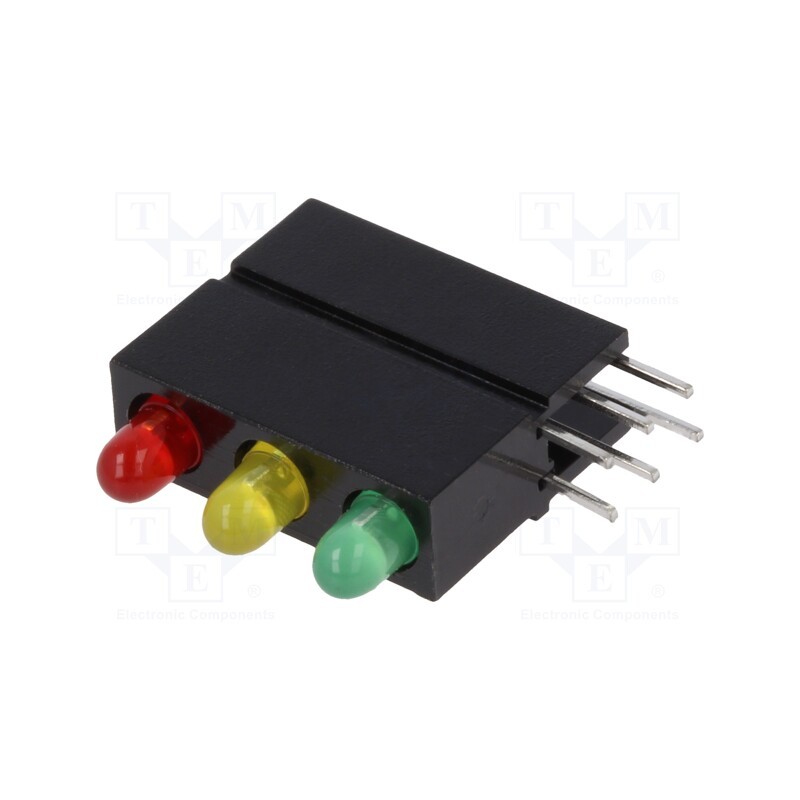 10 pcs : 1881.8720000000001 - LED, in housing, red/green/yellow, 2.8mm, No.of diodes: 3, 20mA