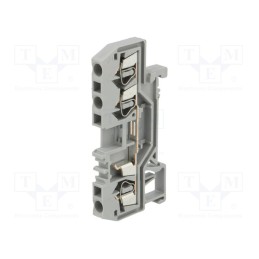 10 pcs : 280-681 - Splice terminal: rail, 2.5mm2, ways: 1, terminals: 3, grey, TS35