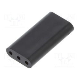 50 pcs : 8GE04V80360 - Spacer sleeve, LED, ØLED: 3mm, L: 15.9mm, black, UL94V-0, Mat: PVC