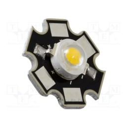 10 pcs : NTE30180-WW - Power LED, STAR, white warm, 120°, 750mA, Pmax: 3W, CRImin: 60, SMD