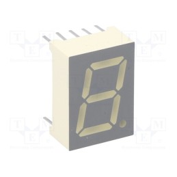 10 pcs : SA52-11EWA - Display: LED, 7-segment, 13.2mm, 0.52', No.char: 1, red, 1.9÷6.4mcd