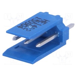 20 pcs : 281695-3 - Socket, wire-board, male, HE14, 2.54mm, PIN: 3, THT, 3A, tinned, blue