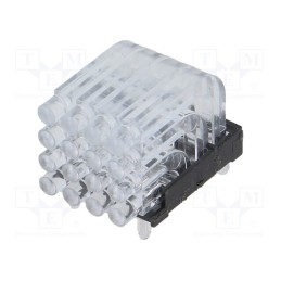 10 pcs : 1296.2044000000001 - Fiber for LED, round, Ø2mm, No.of mod: 16, Front: convex