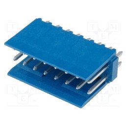 10 pcs : 281739-8 - Socket, wire-board, male, HE14, 2.54mm, PIN: 16, THT, 3A, tinned, blue