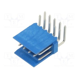 10 pcs : 281742-5 - Socket, wire-board, male, HE14, 2.54mm, PIN: 10, THT, 3A, tinned, blue