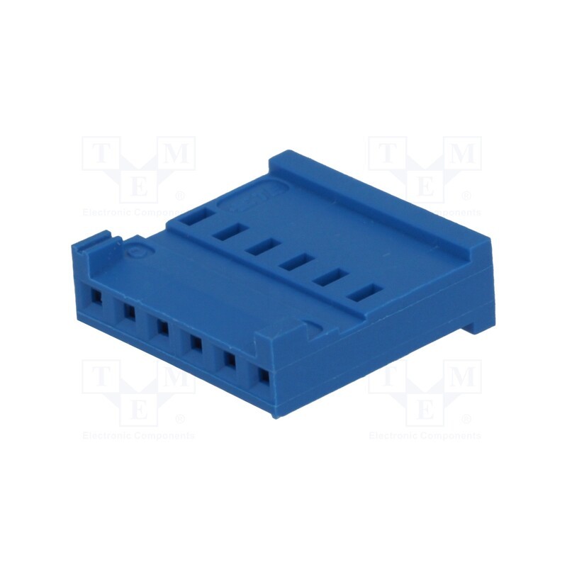 20 pcs : 281838-6 - Plug, wire-board, female, HE14, 2.54mm, PIN: 6, w/o contacts