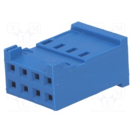 10 pcs : 281839-4 - Plug, wire-board, female, HE14, 2.54mm, PIN: 8, w/o contacts