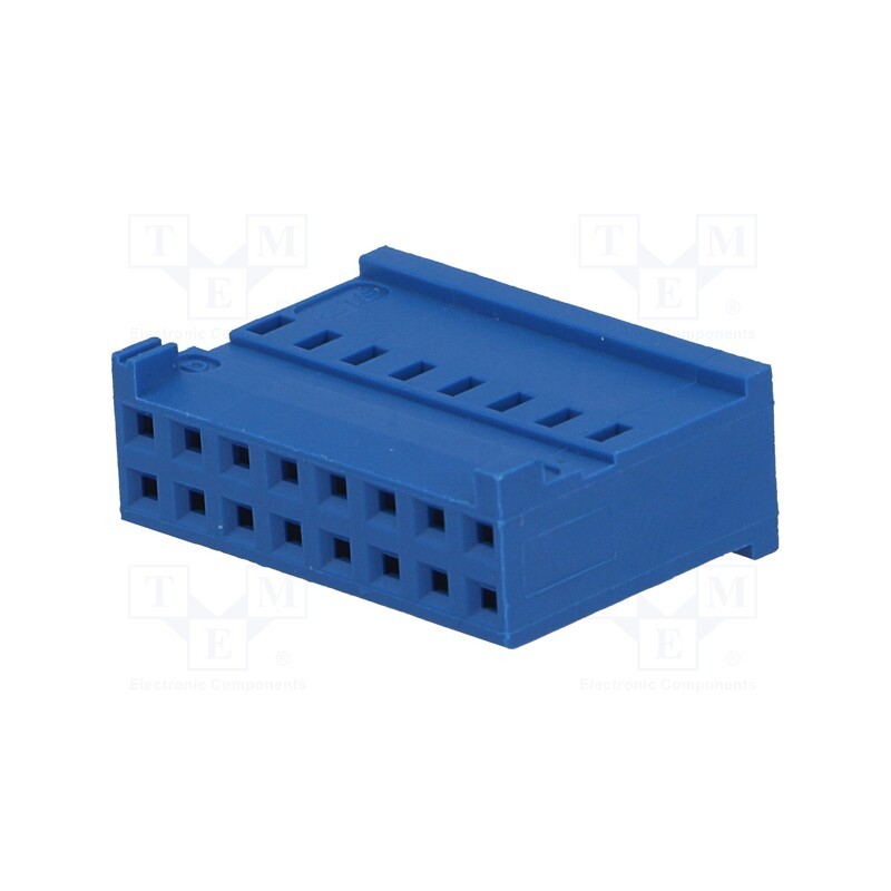 10 pcs : 281839-8 - Plug, wire-board, female, HE14, 2.54mm, PIN: 16, w/o contacts