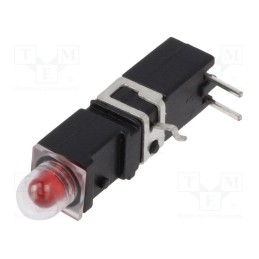 10 pcs : 1405.2032999999999 - LED, in housing, red, 3.9mm, No.of diodes: 1, 2mA, 60°, 1.2÷4mcd