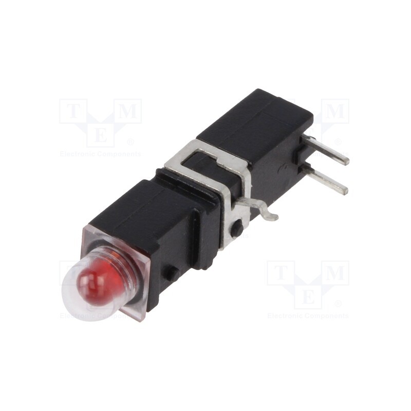 10 pcs : 1405.2032999999999 - LED, in housing, red, 3.9mm, No.of diodes: 1, 2mA, 60°, 1.2÷4mcd