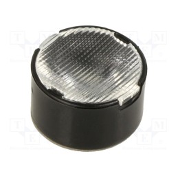 10 pcs : CA12379_TINA2-O - LED lens, round, plexiglass PMMA, transparent, 14÷41°, H: 9.5mm