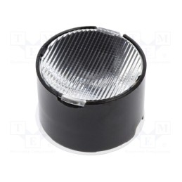 10 pcs : CA11484_LXP2-O-90 - LED lens, round, plexiglass PMMA, transparent, 9÷40°, H: 14.7mm