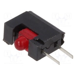 10 pcs : 2698.8020000000001 - LED, in housing, red, 2mm, No.of diodes: 1, 20mA, Lens: red,diffused