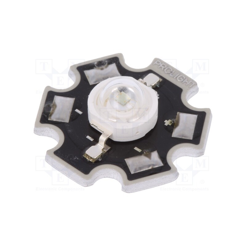 10 pcs : PM2E-1LGS - Power LED, STAR, green, 130°, 350mA, 515÷535nm, Pmax: 1W, 2.85÷3.85V
