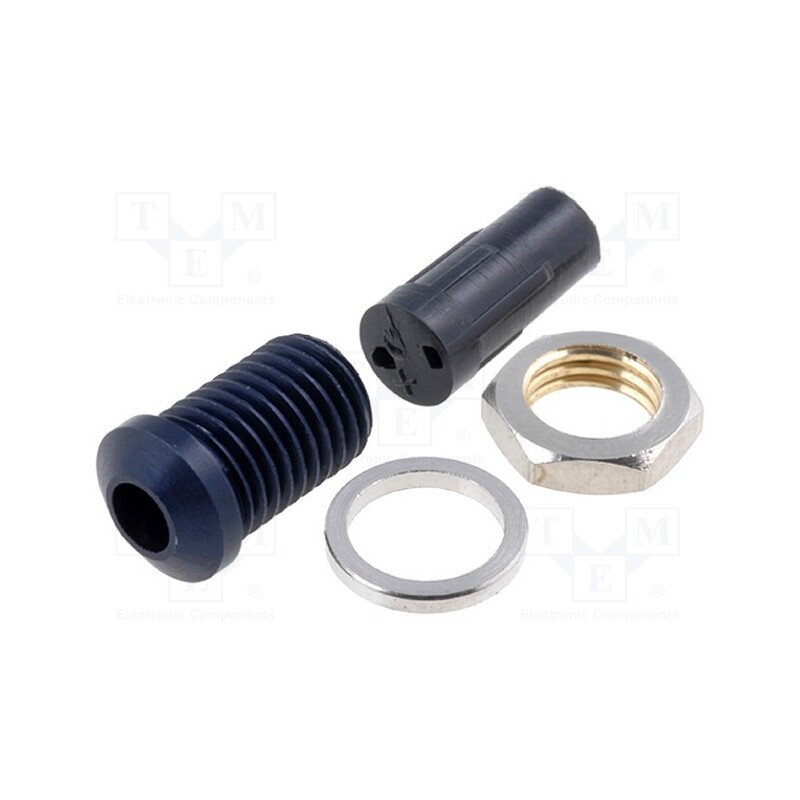 10 pcs : LEDN-30 MATT BLACK - LED holder, 3mm, convex