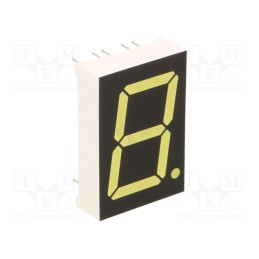10 pcs : OSL11001-LW - Display: LED, 7-segment, 25.4mm, 1', No.char: 1, white, 80mcd