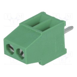 10 pcs : 282834-2 - PCB terminal block, angled 90°, 2.54mm, ways: 2, on PCBs, terminal