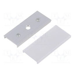 10 set : C1900000 - Connector 180°, natural, aluminium,polycarbonate, LINEA20