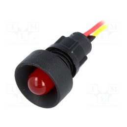 10 pcs : LKS12-24-R - Indicator: LED, recessed, red, 12÷24VDC, 12÷24VAC, Ø13mm, IP20
