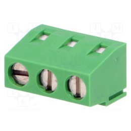 10 pcs : 282836-3 - PCB terminal block, angled 90°, 5mm, ways: 3, on PCBs, 0.03÷1.5mm2