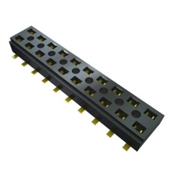 2 pcs - Samtec CLT Series Vertical Surface Mount PCB Socket, 10-Contact, 2-Row, 2mm Pitch, Through Hole Termination