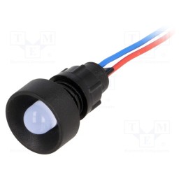 10 pcs : LB-D10-12AC/DC - Indicator: LED, recessed, blue, 12VDC, 12VAC, Ø13mm, IP40, plastic