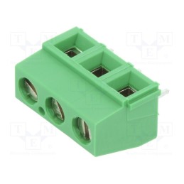 10 pcs : 282837-3 - PCB terminal block, angled 90°, 5.08mm, ways: 3, on PCBs, terminal